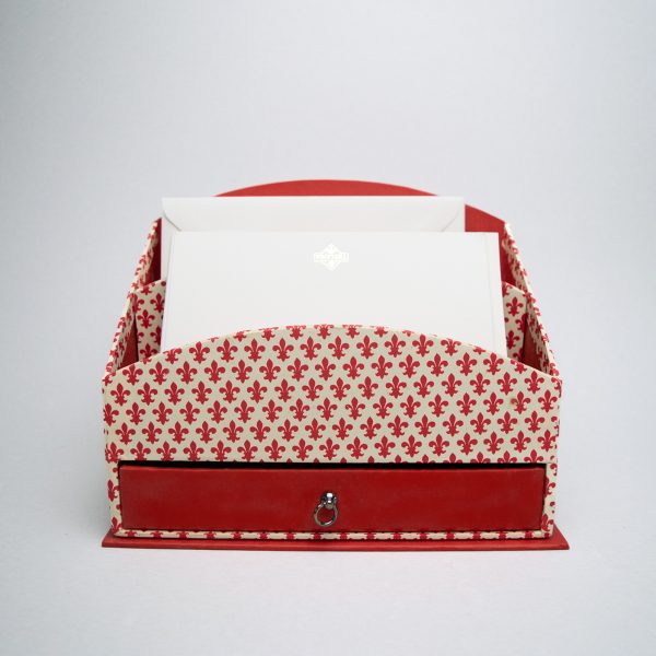 Cofanetto Porta Buste con Cassetto - Rosso