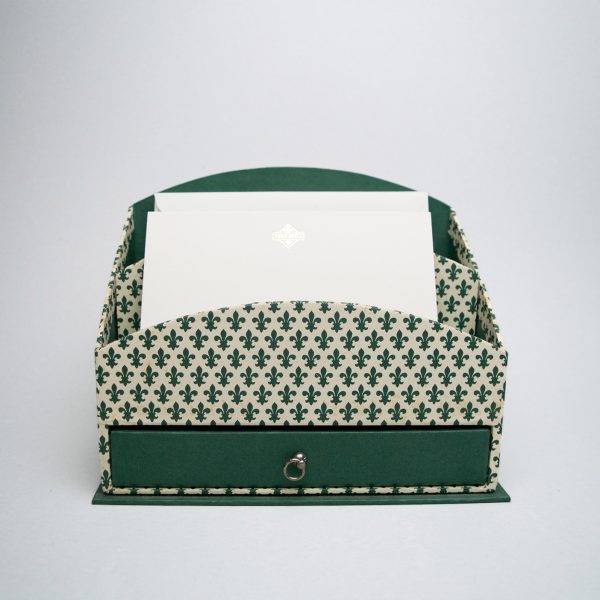 Cofanetto Porta Buste con Cassetto - Verde