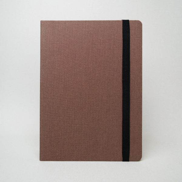 Quaderno con elastico - MARRONE